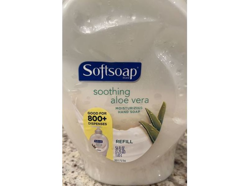 Soft Soap Liquid Moisturizing Hand Soap, Soothing Aloe Vera, 56 fl oz/1.65 L