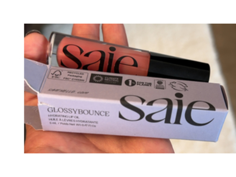 Saie Glossybounce Hydrating Lip Oil, Kiss, 0.17 fl oz/5 mL