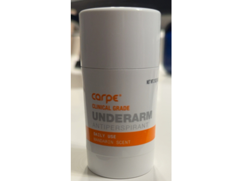 Carpe Clinical Grade Underarm Antiperspirant, Mandarin Scent, 2 oz/58 g