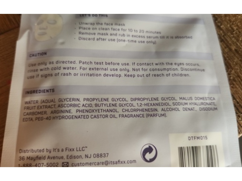 Spa Scentials Brightening Face Sheet Mask, Big Apple Glow, 0.81 oz/23 g