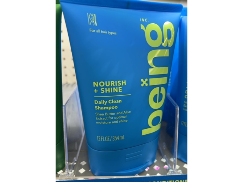 Being Nourish + Shine Daily Clean Shampoo, Shea Butter & Aloe Extract, 12 fl oz/354 mL