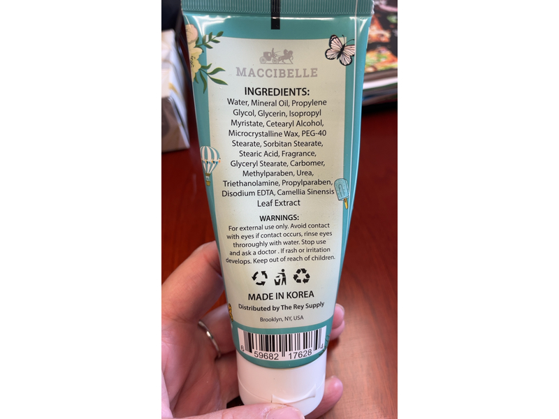 Maccibelle Hand & Body Lotion, Green Tea, 3.38 fl oz/100 mL