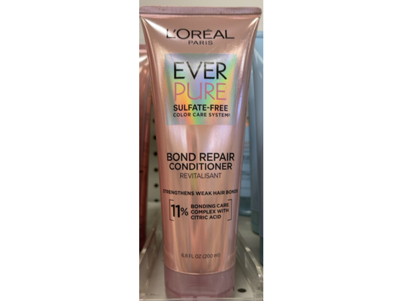 L'Oreal Paris Ever Pure Bond Repair Conditioner, 11% Bonding Care Complex + Citric Acid, 6.8 fl oz/200 mL