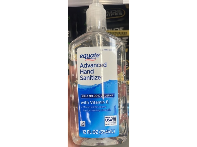Equate Advanced Hand Sanitizer, Vitamin E, 12 fl oz/354 mL