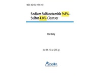Sodium Sulfacetamide 9.8%-Sulfur 4.8%Cleanser, 12 fl oz, Acella (Rx) - Image 2