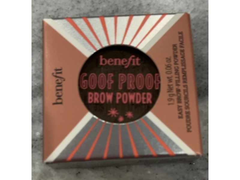 Benefit Cosmetics Goof Proof Brow-Filling Powder, 3.5 Neutral medium brown, 0.06 oz/1.9 g