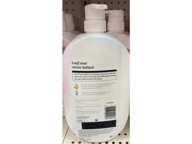 Olay Fresh Radiance Blend Body Wash, Birch Water & Lavender, 35 fl oz/1.03 L