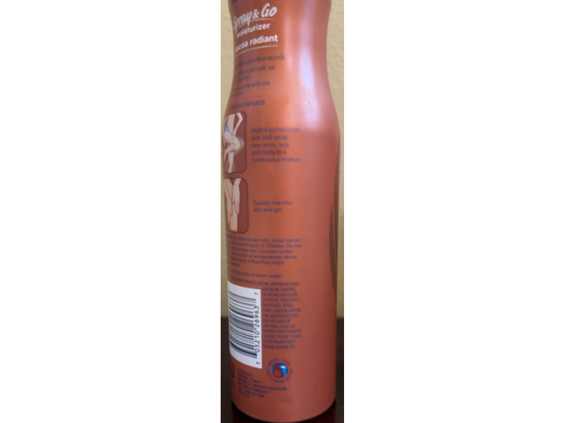 Vaseline Spray & Go Moisturizer, Cocoa Radiant, 6.5 oz/184 g Pack Of 8