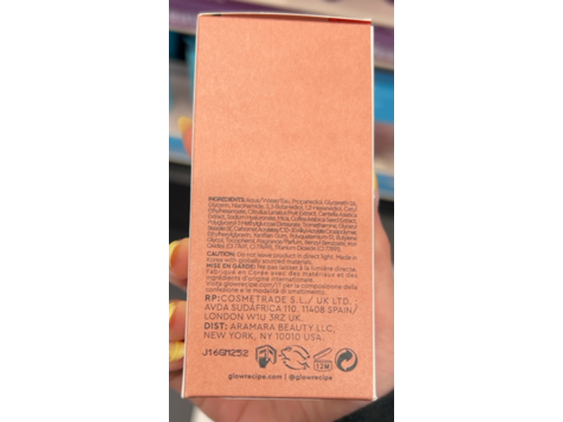 Glow Recipe Watermelon Glow Niacinamide Hue Drops Tinted Serum, Sun Glow, 1.35 fl oz/40 mL