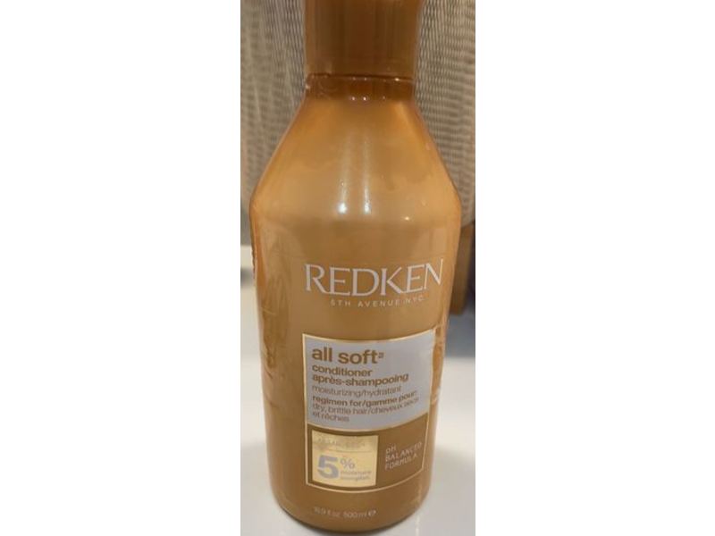 Redken All Soft Moisturizing Conditioner, Argan Oil, 16.9 fl oz/500 mL
