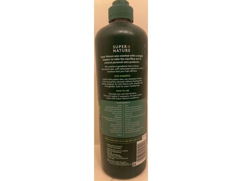 Super Nature Gentle Moisture Shampoo, Potent Aloe, 3. fl oz/888 mL