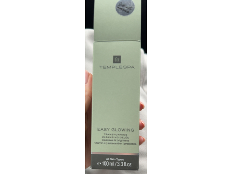 Templespa Easy Glowing Cleansing Gel, 3.3 fl oz/100 mL