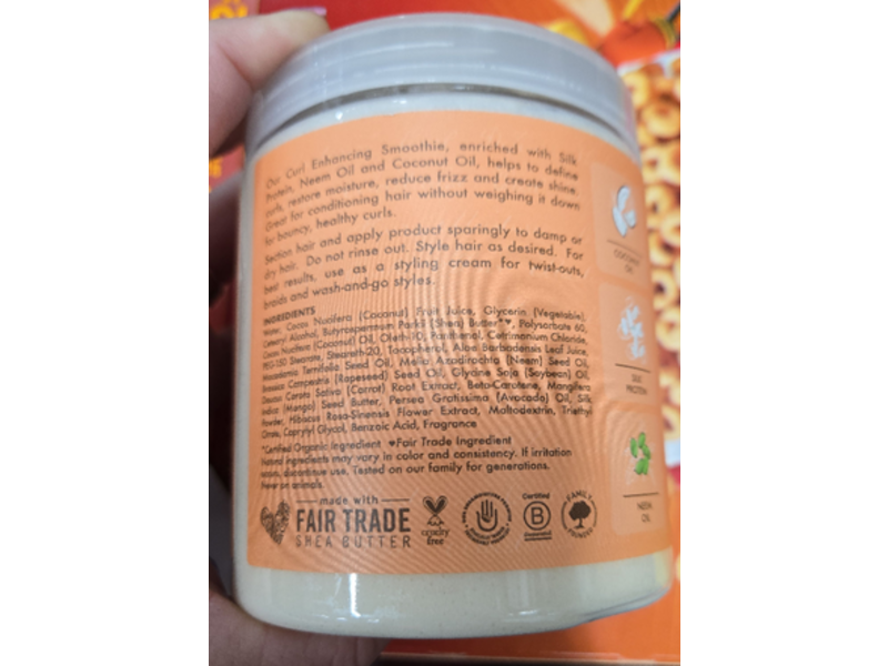 SheaMoisture Curl Enhancing Smoothie Moisturize & Curl Define, Coconut & Hibiscus, 20 oz/567 g, Pack Of 2