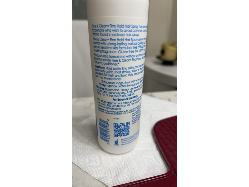 Free & Clear Hairspray Firm Hold, 8 fl oz (237 mL)