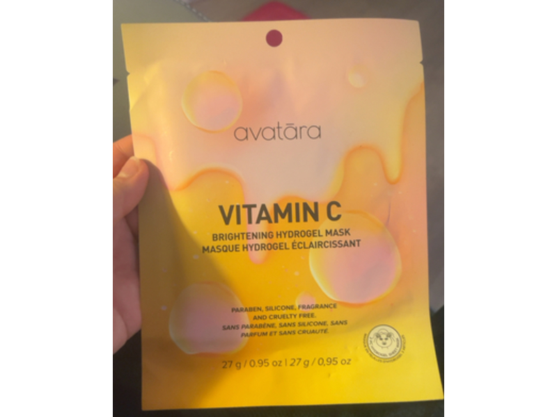 Avatara Brightening Hydrogel Mask, Vitamin C, 0.95 oz/27 g
