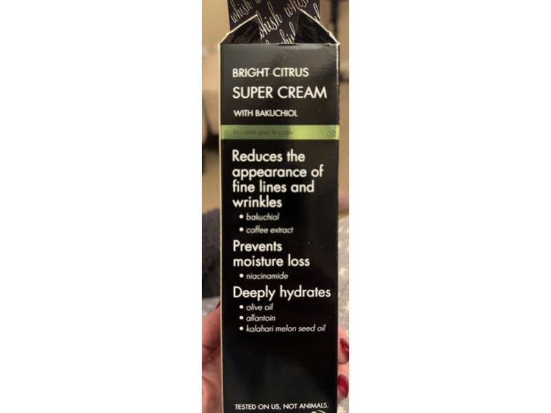 Whish Bright Citrus Super Cream, Bakuchiol, 4.06 fl oz/120 mL