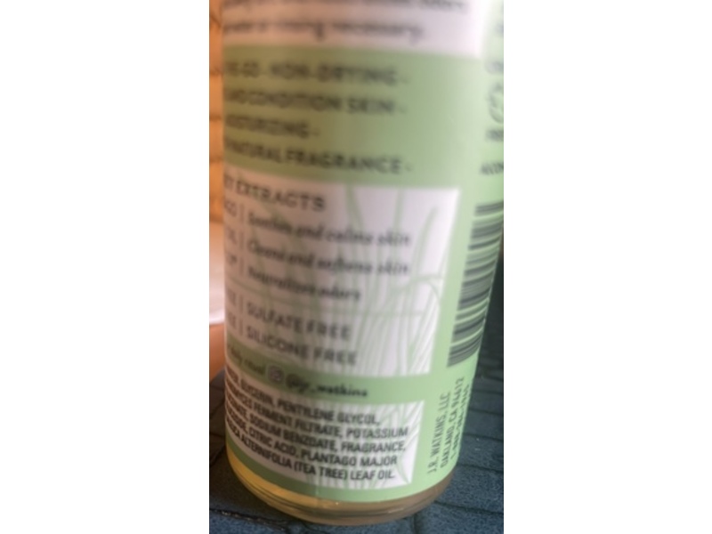 J.R. Watkins No-Rinse Foaming Hand Cleanser, Lemongrass, 1.6 fl oz/48 mL