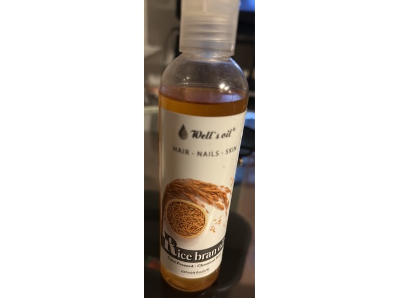 Well's Oil Rice Bran Oil, 8 fl oz/237 mL