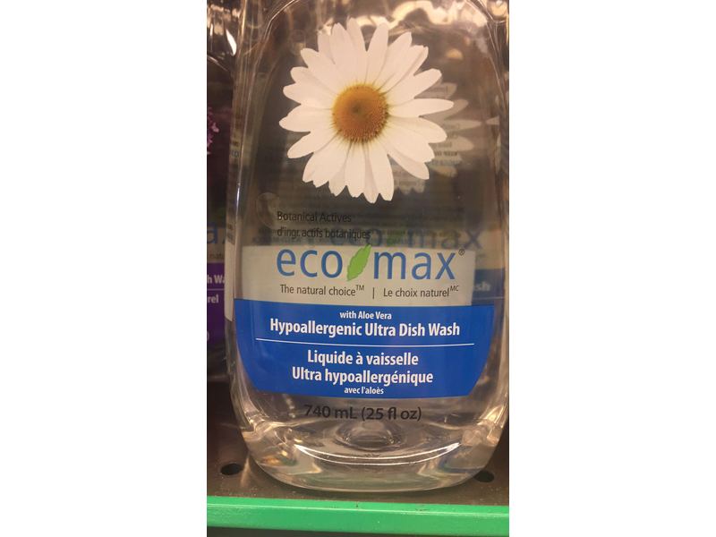 Eco-Max Hypoallergenic Ultra Dish Wash, Aloe Vera, 25 fl oz/740 mL