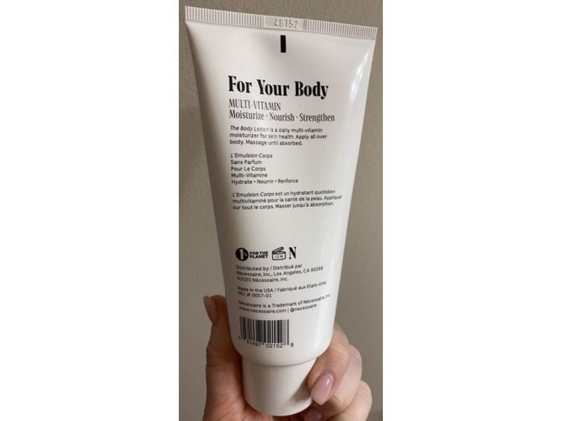 Necessaire The Body Lotion, Fragrance-Free, 6.8 fl oz/200 mL