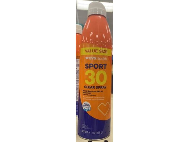 CVS Health Sunscreen Spray, Sport, SPF 30, 9.1 oz/258 g