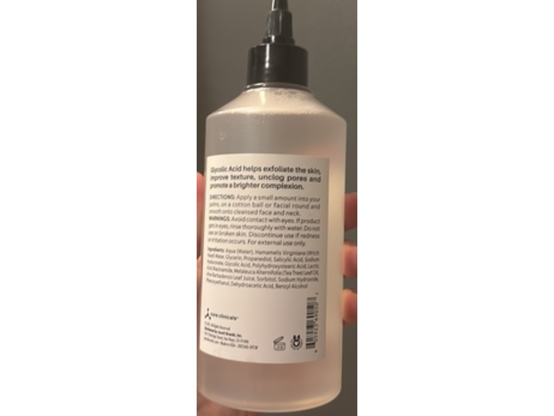 Core Clinicals Exfoliating Facial Toner, Glycolic Acid, 10 fl oz/295 mL