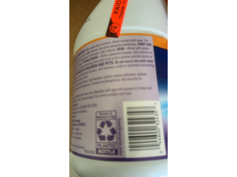 Clorox Splash-Less Bleach, Lavender, 77 fl oz/2.28 L