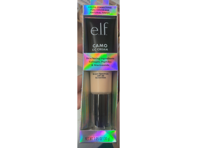 e.l.f. Camo CC Cream, 125 C Fair, SPF 30, 1.05 oz/30 g