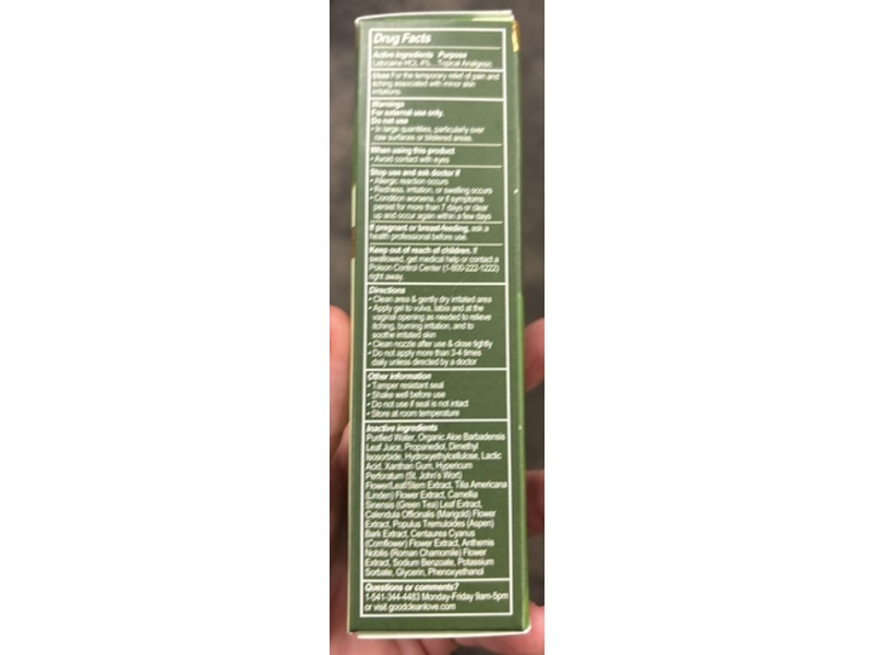 Good Clean Love Relief Vaginal Gel, 1 fl oz/29 mL