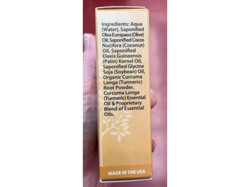 Plantlife Turmeric Herbal Soap, Coconut Oil & Olive Oil, 4.5 oz