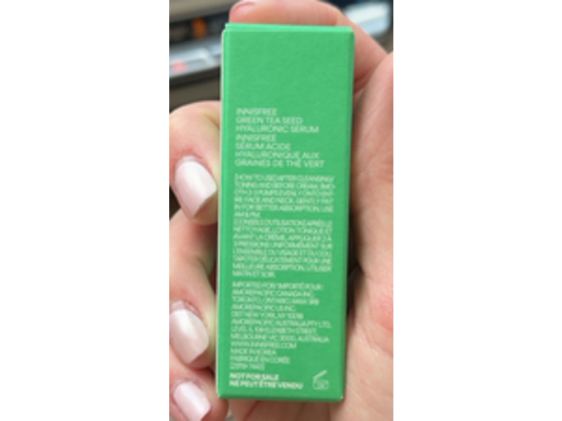 Innisfree Hyaluronic Facial Serum, Green Tea Seed, 0.33 fl oz/10 mL