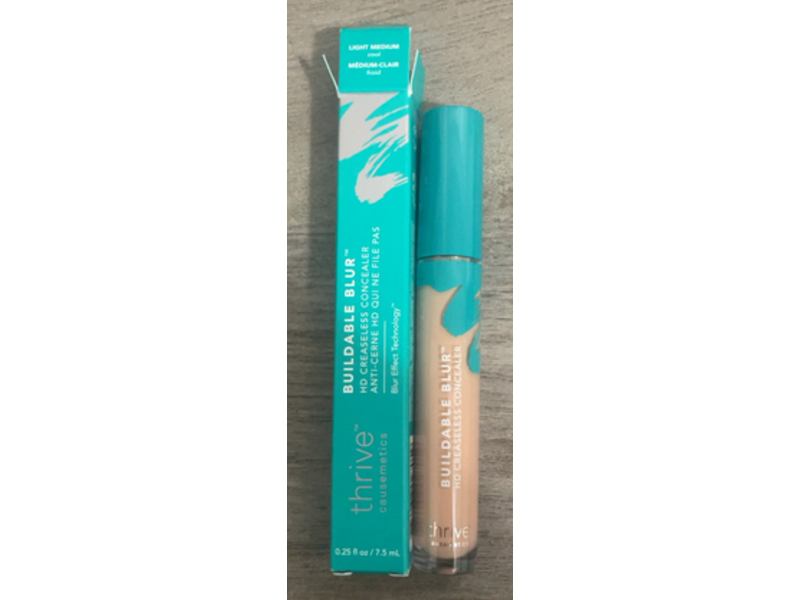 Thrive Bluidable Blur Hd Creaseless Concealer, Light Medium, 0.25 fl oz/7.5 mL