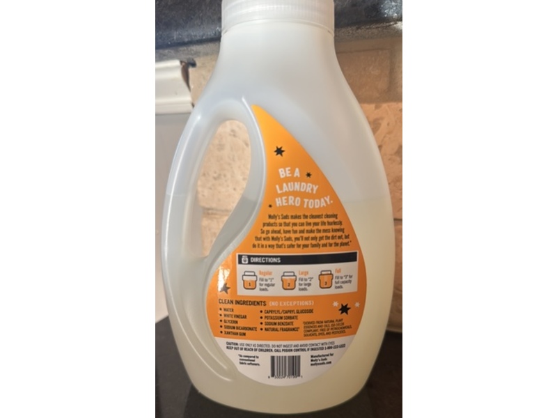 Molly’s Suds Fabric Softener Liquid, Citrus Grove, 50 Loads, 32 fl oz