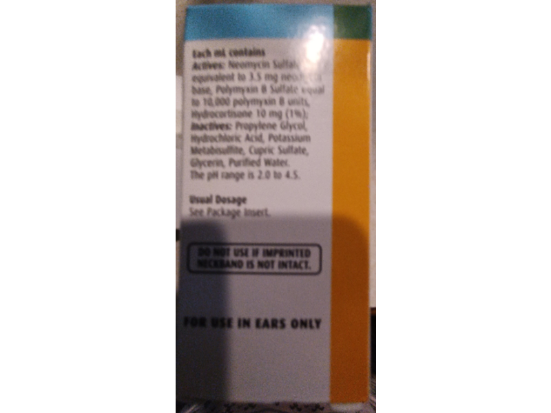Neomycin and Polymyxin B Sulfates and Hydrocortisone Otic Solution, 10 mL, Bausch & Lomb (RX)