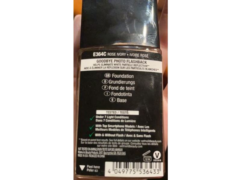 Wet N Wild Photo Focus Foundation, Rose Ivory, 1.0 fl oz/30 mL