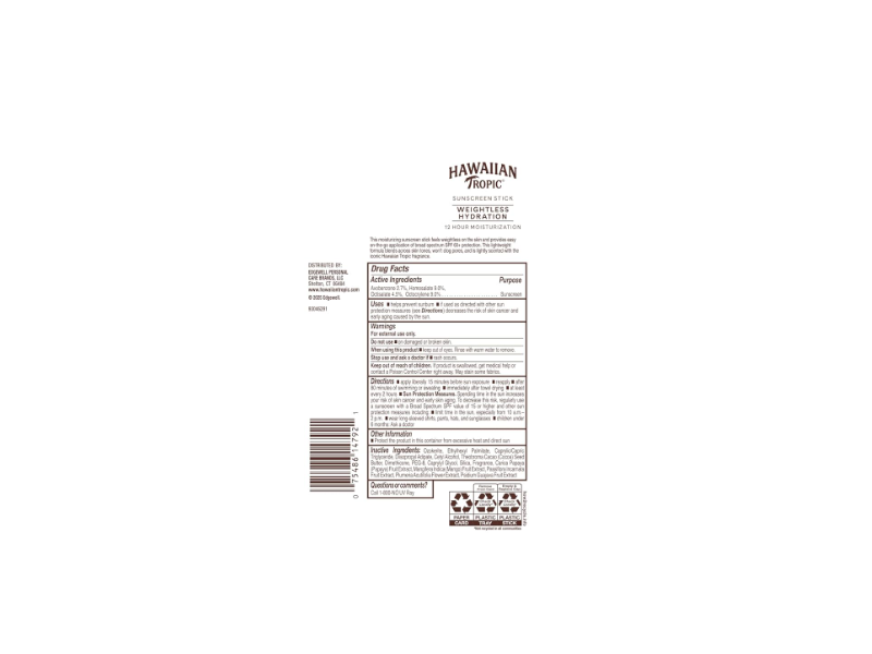 Hawaiian Tropic Weightless Hydration Sunscreen Stick, SPF 60+, 0.5 oz/14.2 g