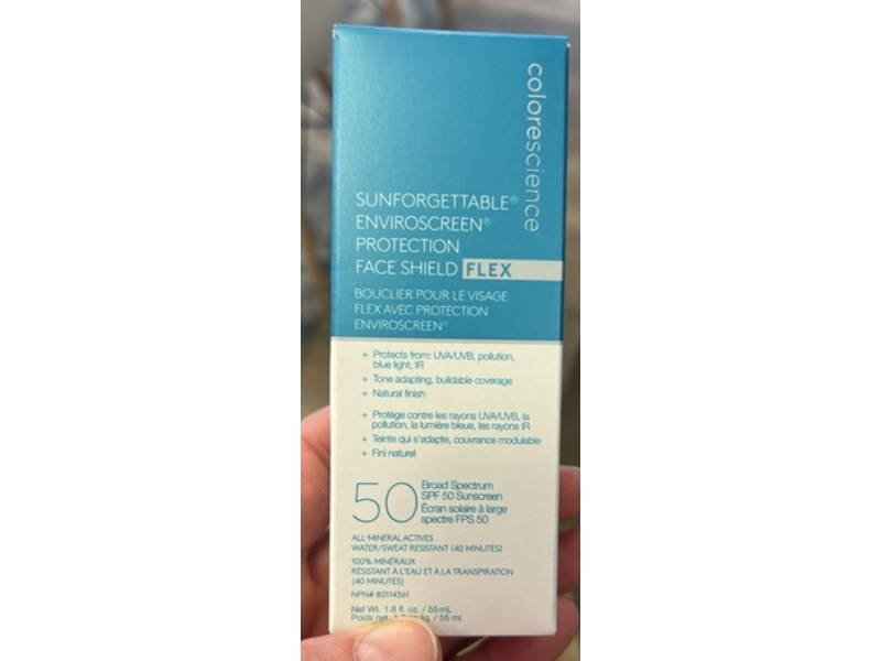ColoreScience Sunforgettable Enviroscreen Protection Face Shield Flex, SPF 50, Fair, 1.8 fl oz/55 mL