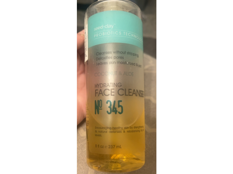 Seed+Clay Hydrating Face Cleansers, N0 345, Coconut & Aloe, 8 fl oz/237 mL