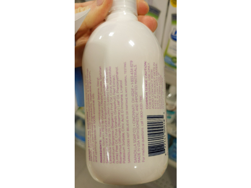 Sapadilla Sweet Liquid Hand Soap Pump, t Lavender + Lime, 12 fl oz/354 mL