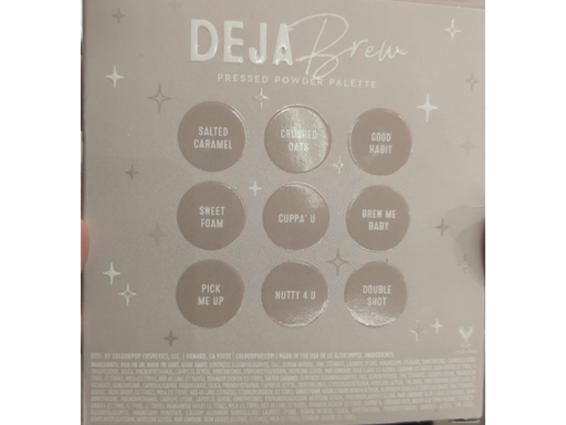 ColourPop Pressed Powder Eyeshadow Makeup Palette, Deja Brew, 0.3 oz