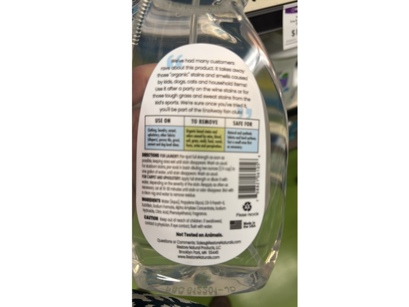 Restore Naturals EnzAway Spot Remover, 22 fl oz/650 mL, 2 Pack