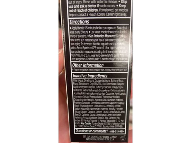 e.l.f Camo Cc Cream, SPF 30, Light 210 N, 1.05 oz/30 g