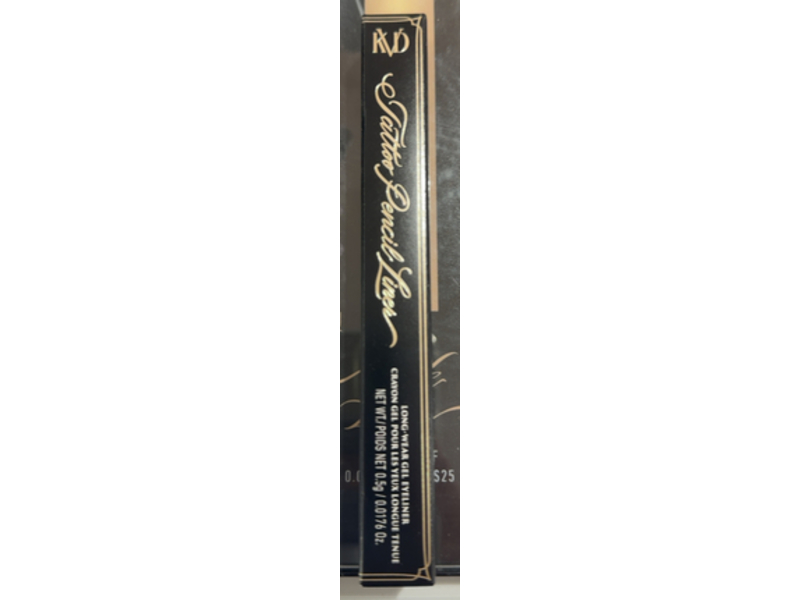 KVD Beauty Tattoo Pencil Liner Long - Wear Gel Eyeliner, Chromite Black, 0.0176 oz/0.5 g