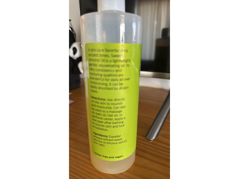 Uncle Harry's Natural Products Almond Oil, 16 fl oz/473 mL