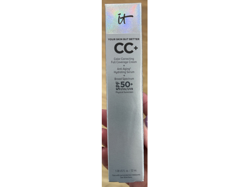 It Cc+ Full Coverage Cream + Anti Aging Hydrating Serum, SPF 50, Fair Porcelain, 1.08 fl oz/32 mL