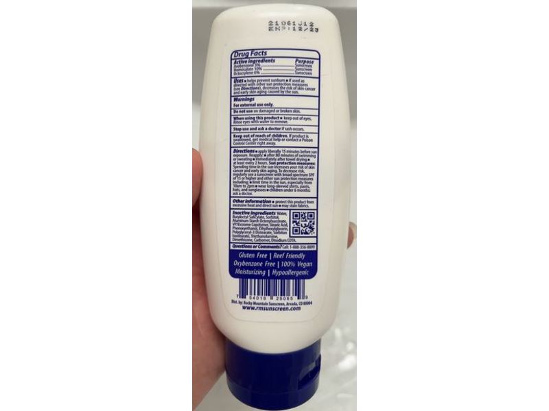 Rocky Mountain Sunscreen Lotion, SPF 50, 6 fl oz/177 mL