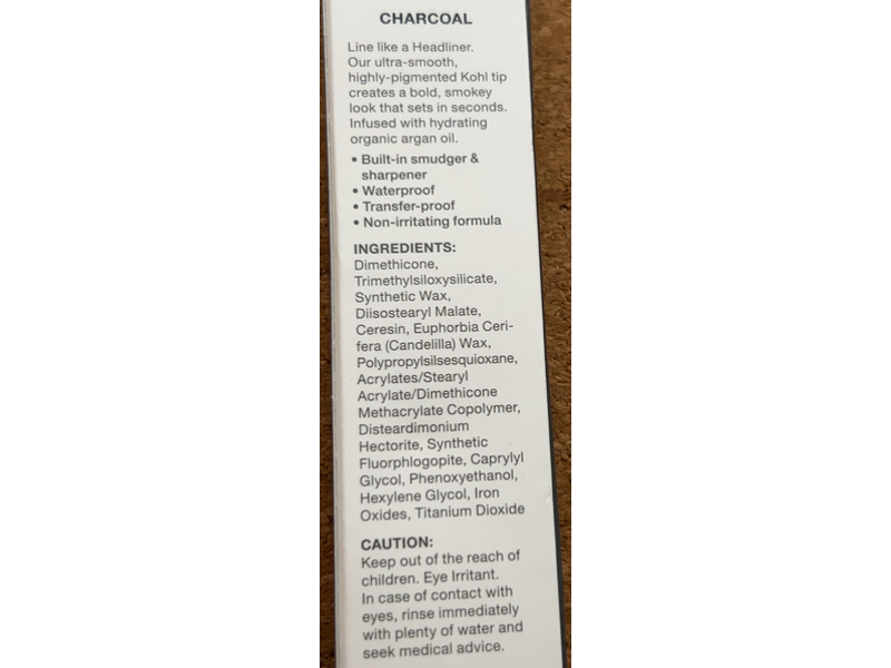 Joah Line UP Kohl Eyeliner, Charcoal, 0.02 oz/0.8 g