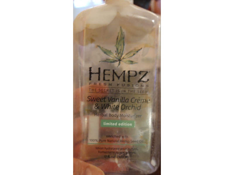 Hempz Body Moisturizer, Sweet Vanila 7 White Orchid, 17 fl oz/500 mL