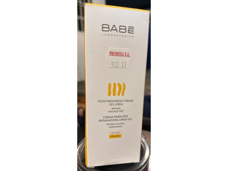 Babe Laboratorios Foot Repairing Cream, 10% Urea, 3.4 fl oz/100 mL