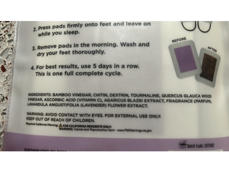My Beauty Spot Detoxifying Scented Foot Pads, Lavender, 5 Pair, 10 Count